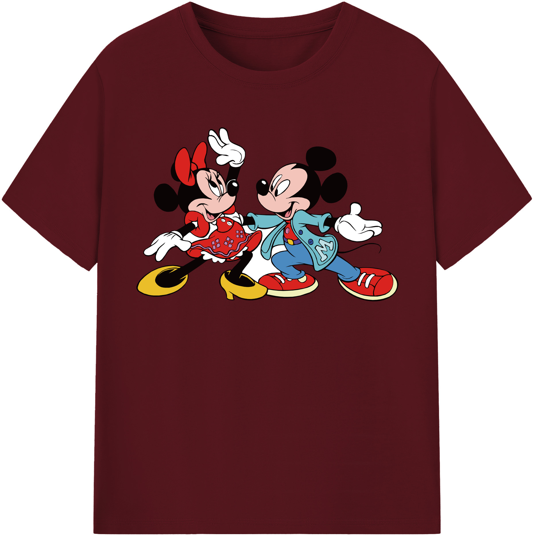 （画像用） ミッキーマウス Mickey Mouse 綿100％半袖Tシャツ（フロントプリント）